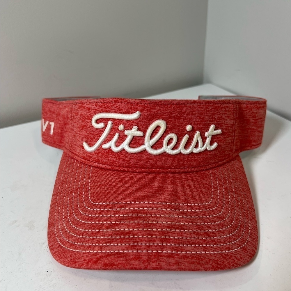 Titleist Pro V1 Heather Red Visor Golf Hat Cap Official